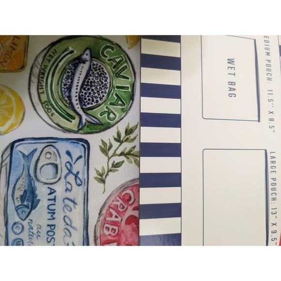 Wandering Moon Sardines 3 piece Travel pouch set with Luggage Tag NEW - Picture 6 of 7